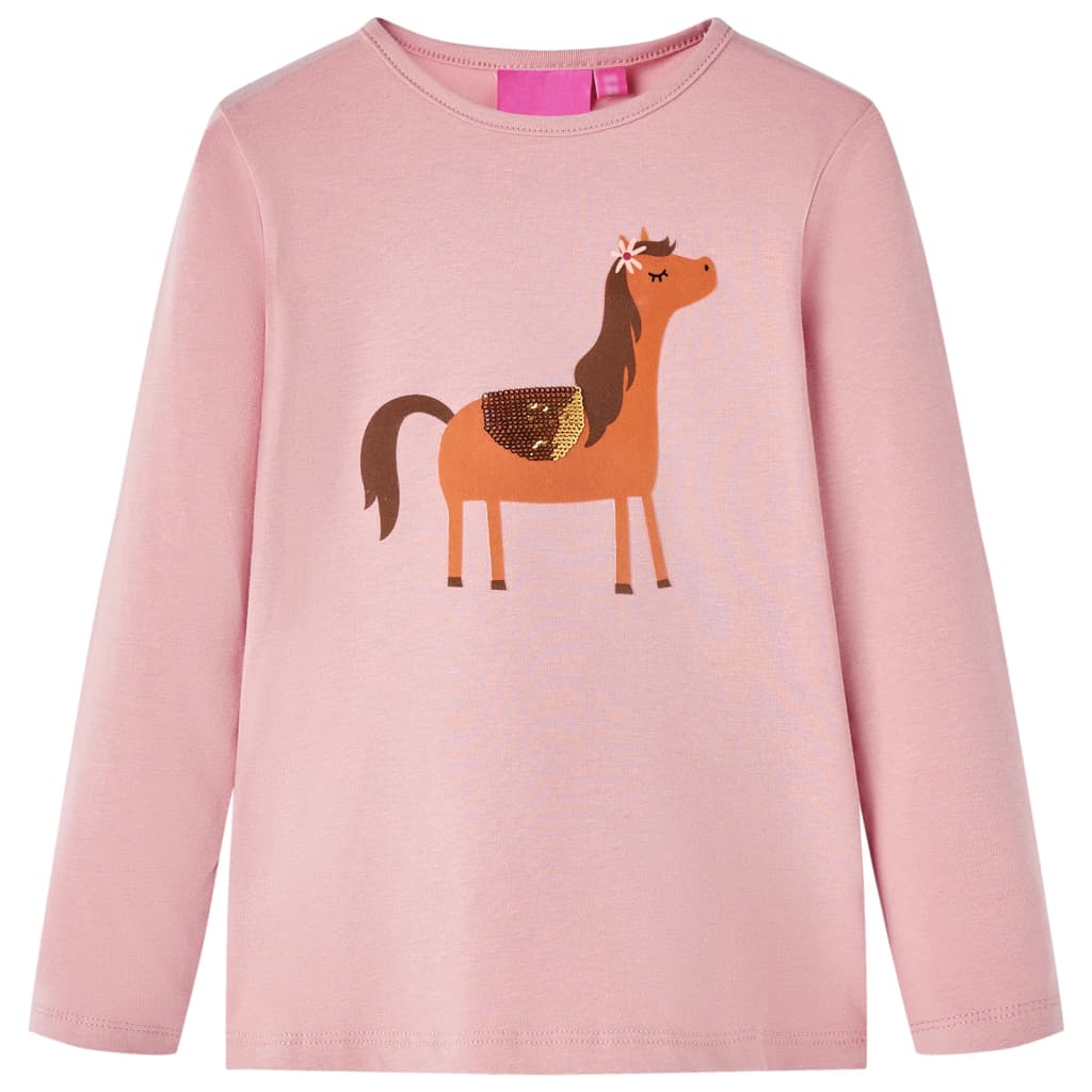 Kids' T-shirt with Long Sleeves Light Pink 92 - Discount Dealers