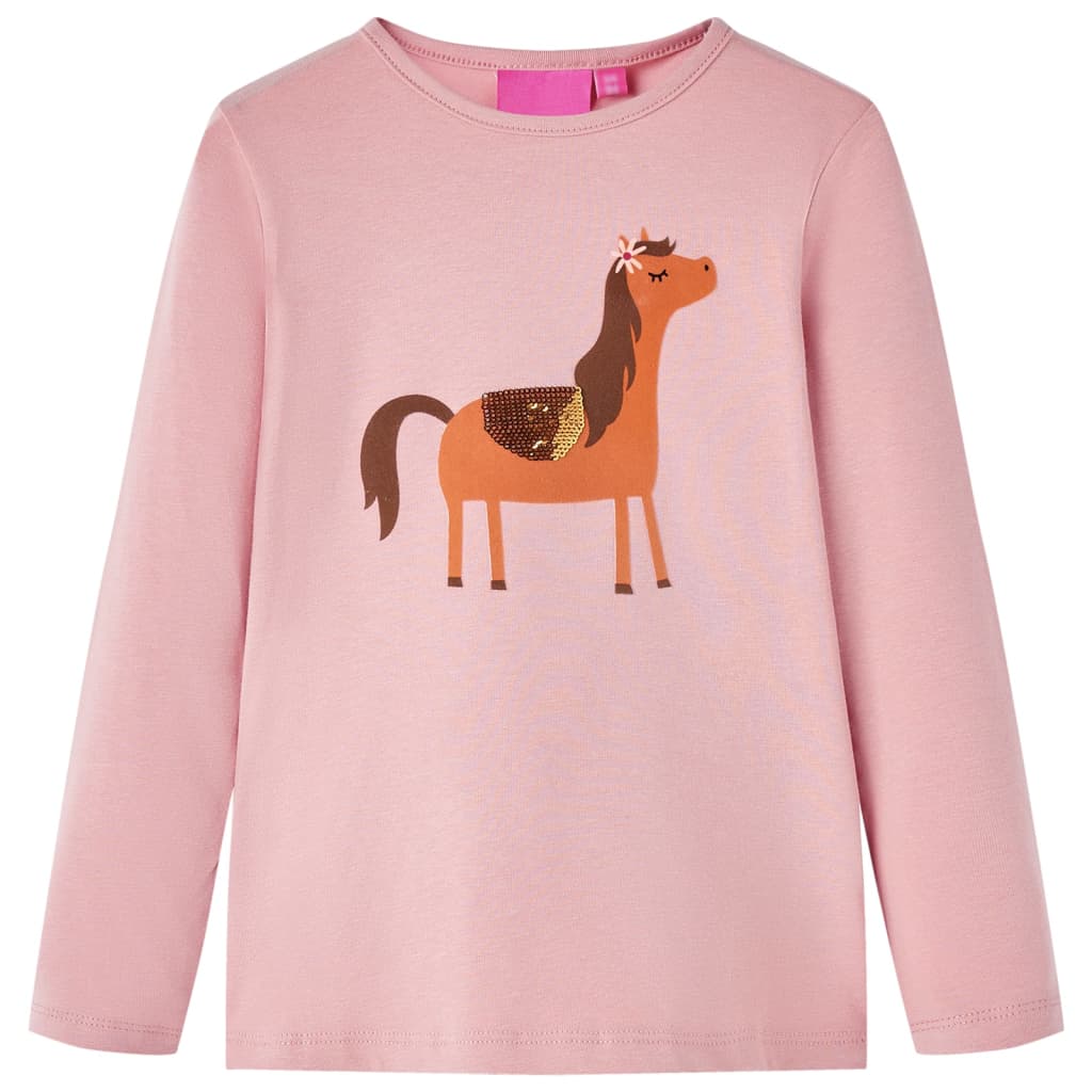 Kids' T-shirt with Long Sleeves Light Pink 104 - Sid & Sam