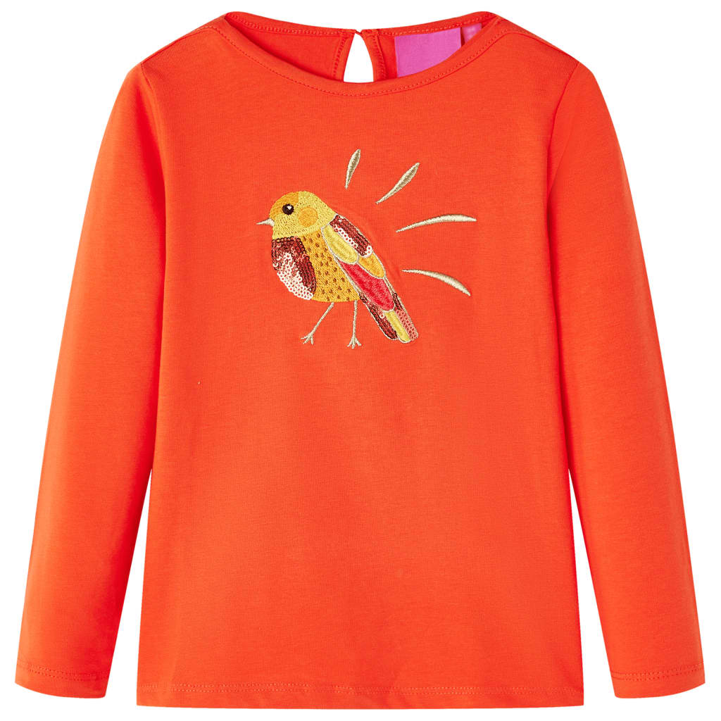 Kids' T-shirt with Long Sleeves Dark Orange 140 - Casper Homes