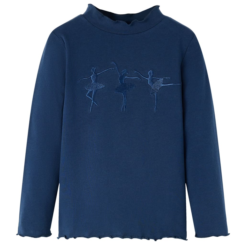 Kids' T-shirt with Long Sleeves Navy Blue 116 - vid-13711 - Merkel Designers