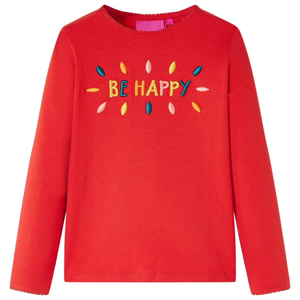 Kids' T-shirt with Long Sleeves Red 128 - Tyrell & Tyrell