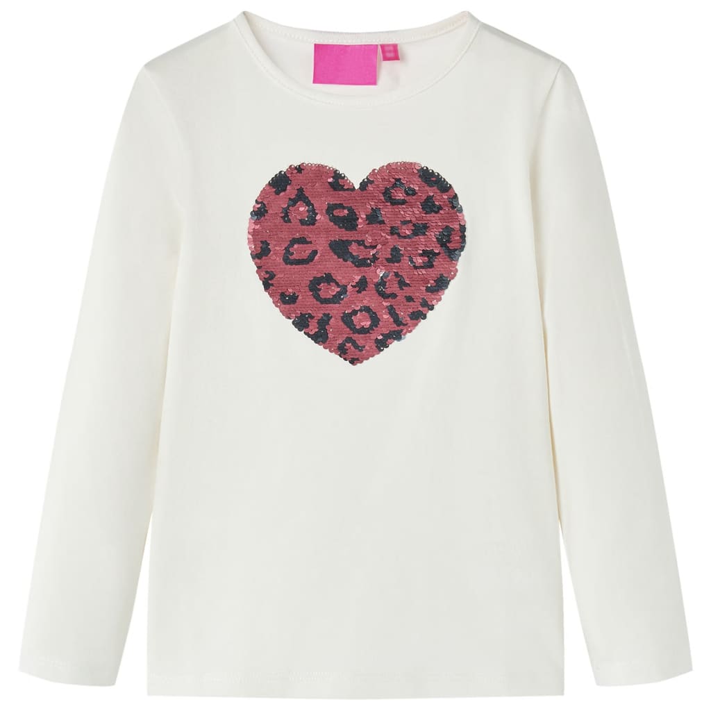 Kids' T-shirt with Long Sleeves Ecru 116 - All Things Good