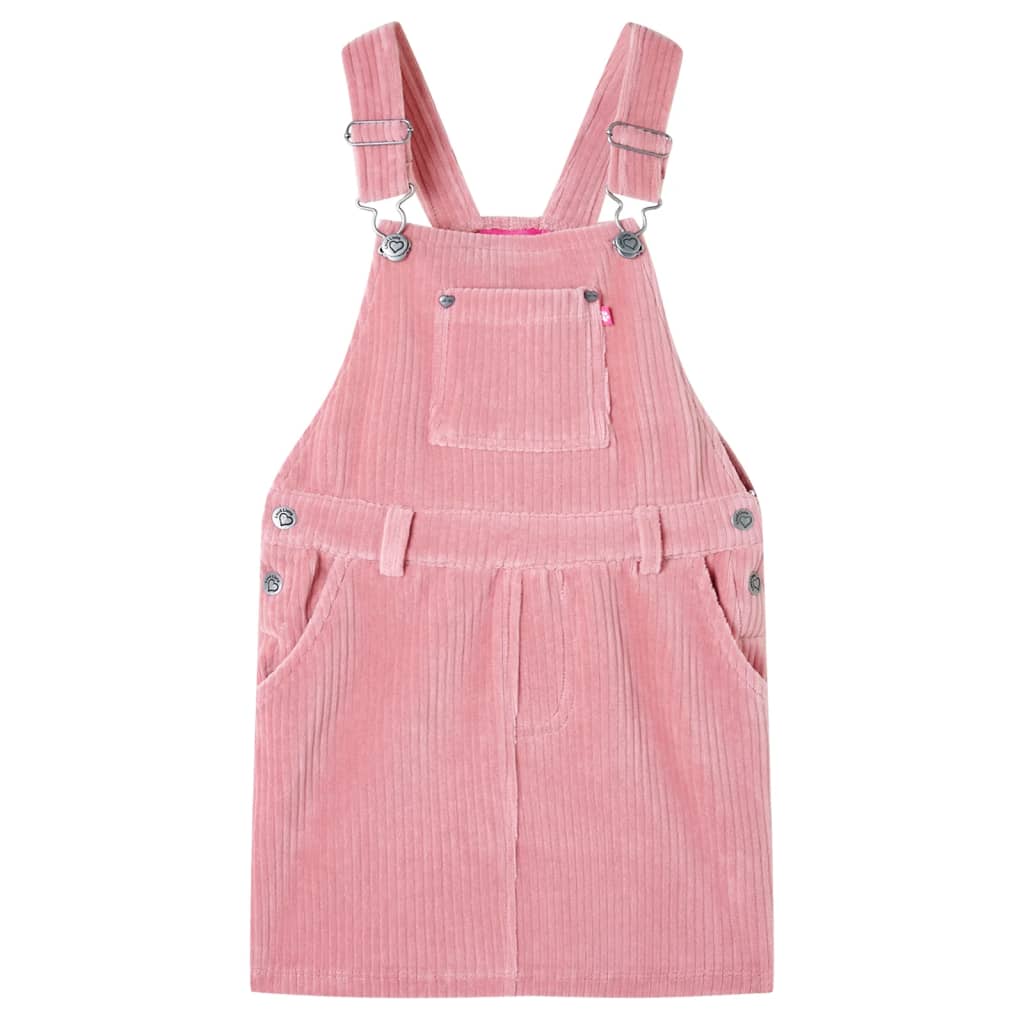 Kids' Overall Dress Corduroy Light Pink 104 - Tyrell & Tyrell