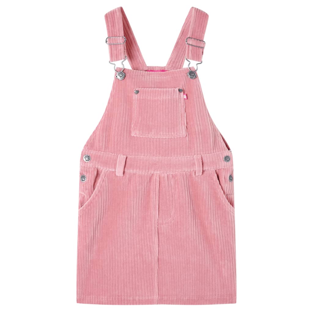 Kids' Overall Dress Corduroy Light Pink 116 - Merlin Deals