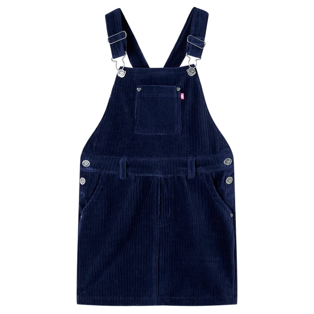 Kids' Overall Dress Corduroy Navy 104 - Casper Homes