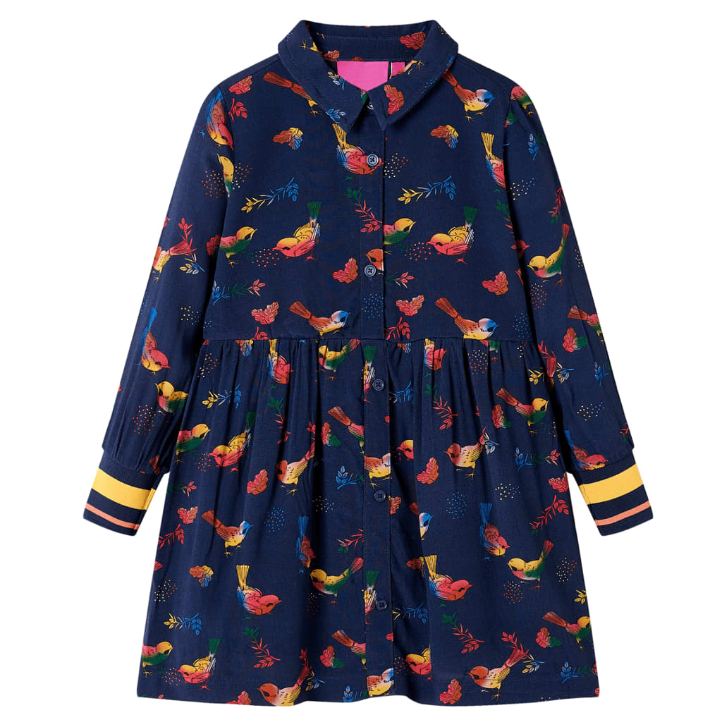 Kids' Dress with Long Sleeves Navy 116 - Merkel Designers