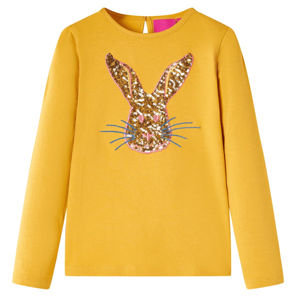 Kids' T-shirt with Long Sleeves Ochre 116 - Discount Dealers