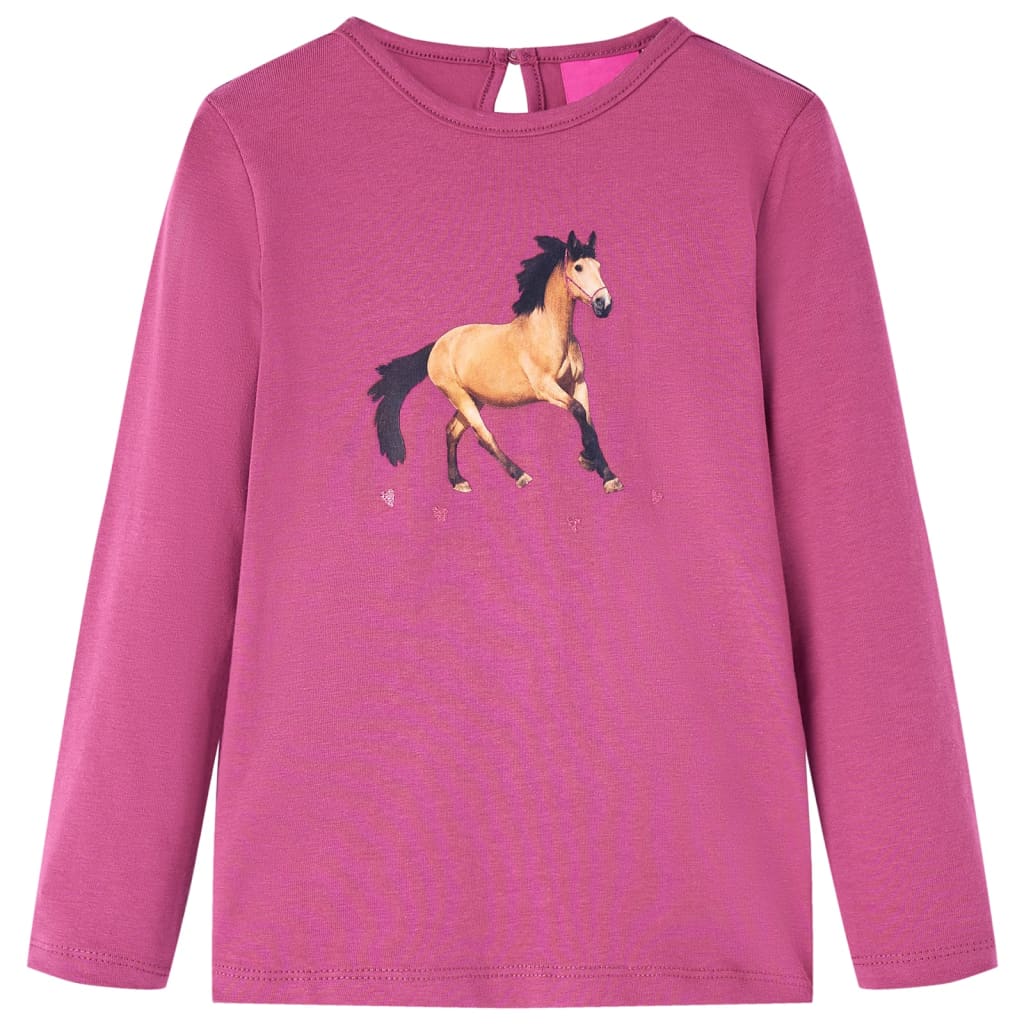 Kids' T-shirt with Long Sleeves Raspberry 92 - Direct Imports