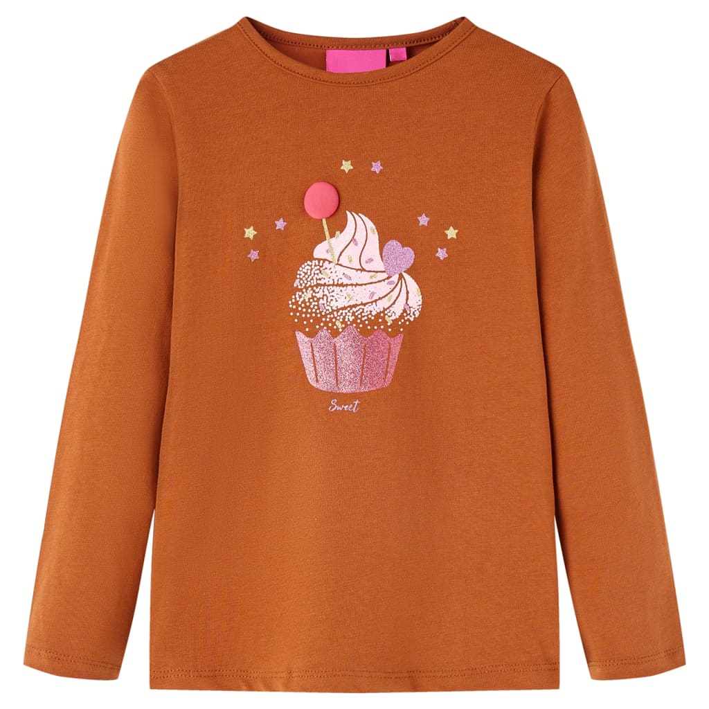 Kids' T-shirt with Long Sleeves Cognac 92 - Merkel Designers