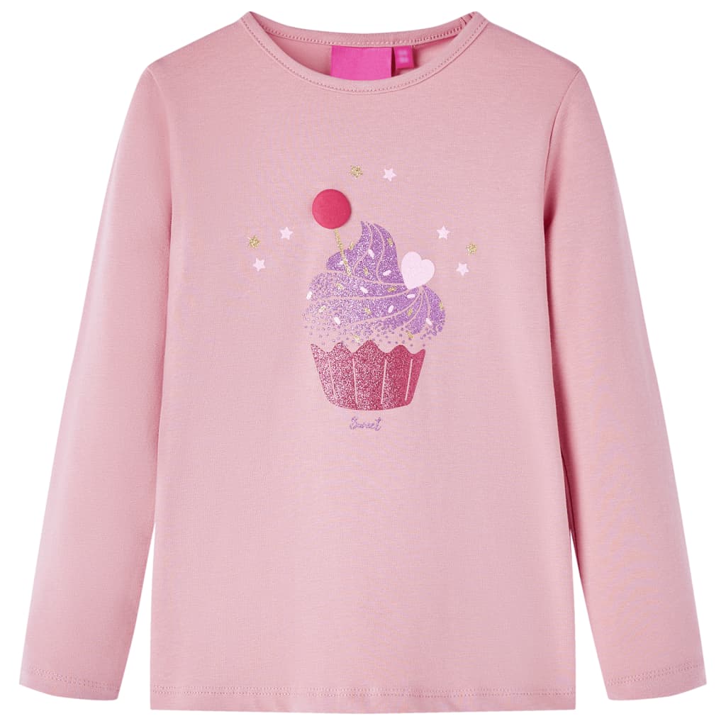 Kids' T-shirt with Long Sleeves Light Pink 92 - Merkel Designers