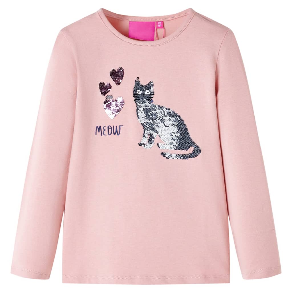Kids' T-shirt with Long Sleeves Light Pink 92 - Casper Homes