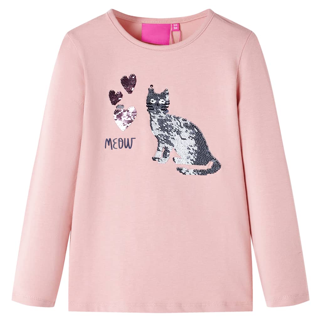 Kids' T-shirt with Long Sleeves Light Pink 104 - Millennium Furniture