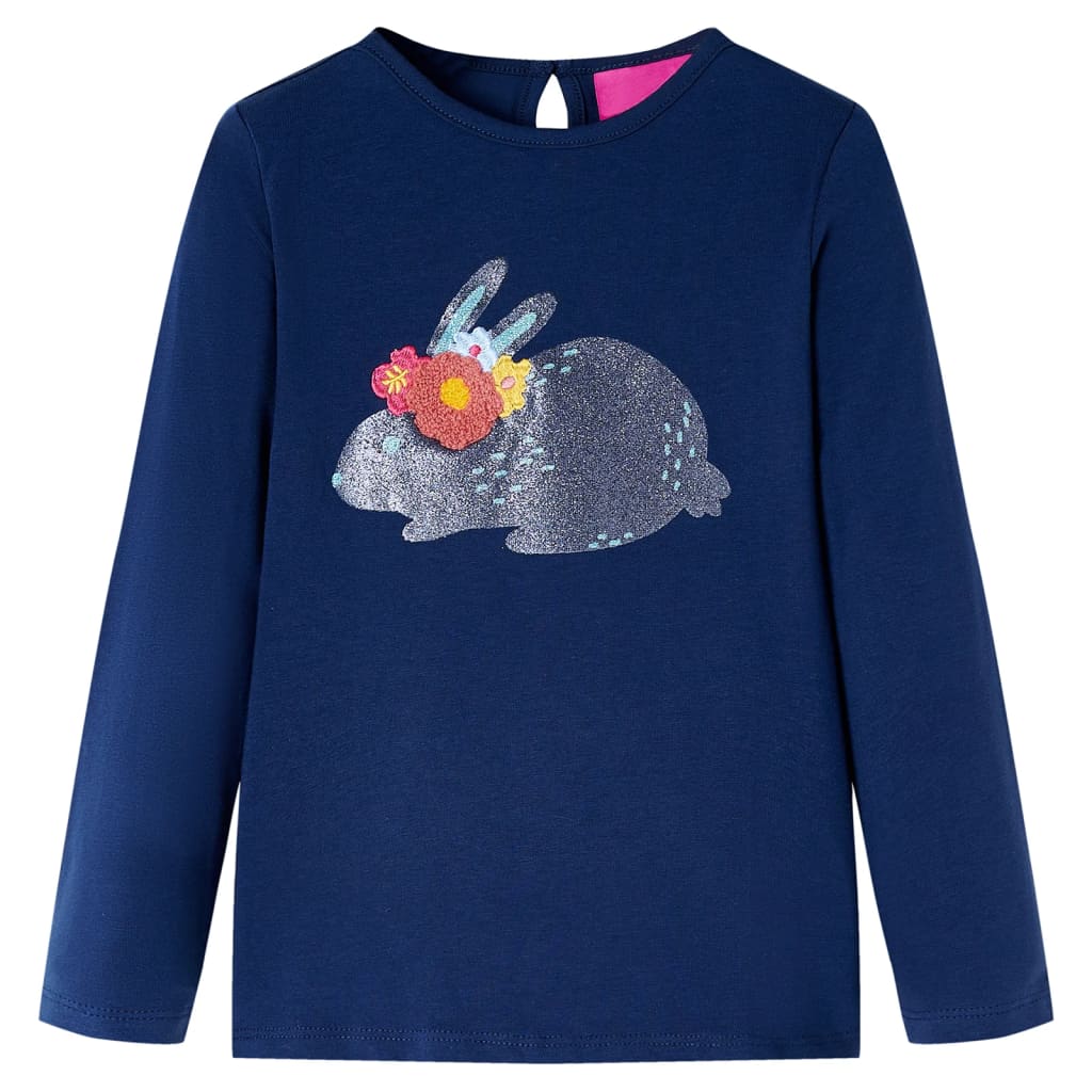 Kids' T-shirt with Long Sleeves Navy Blue 104 - All Things Good