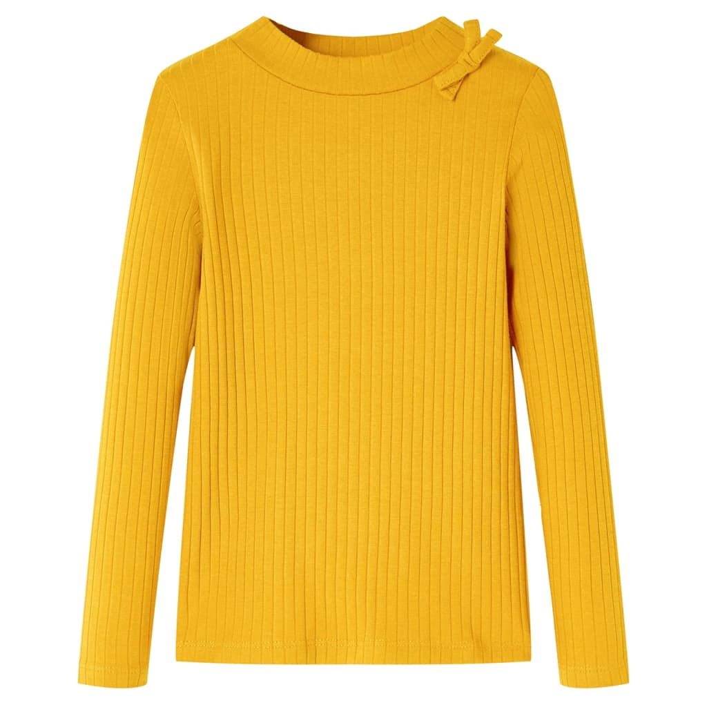 Kids' T-shirt with Long Sleeves Ochre 128 - Unbeatable Bargains