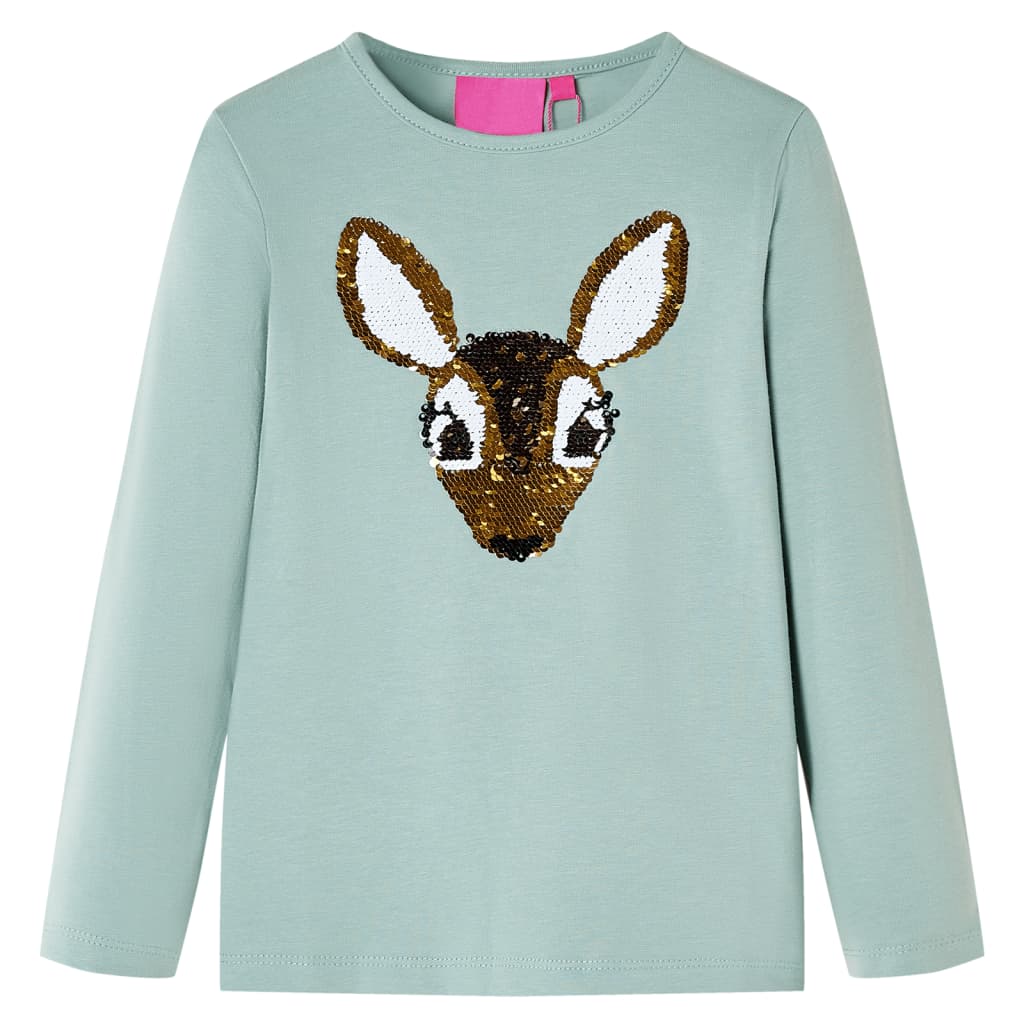 Kids' T-shirt with Long Sleeves Medium Mint 128 - Merlin Deals