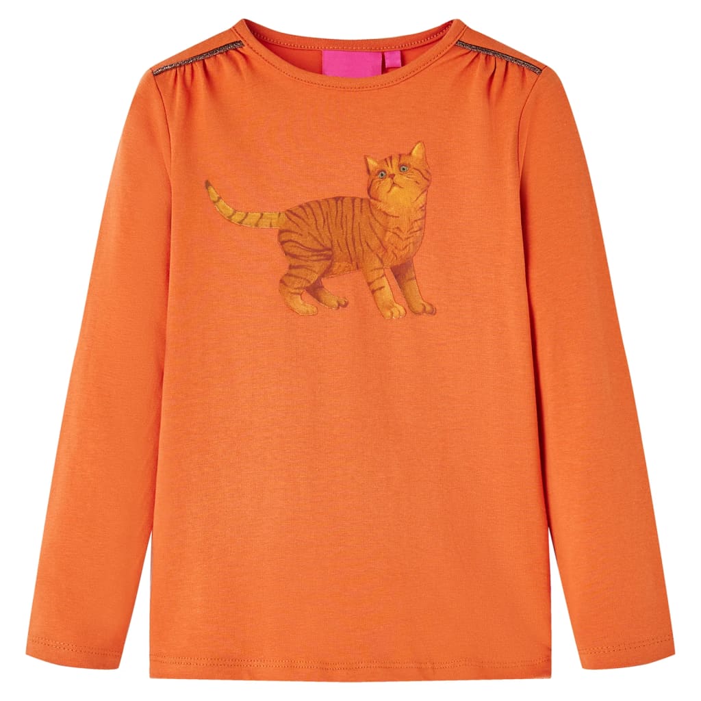 Kids' T-shirt with Long Sleeves Burnt Orange 104 - All Things Good