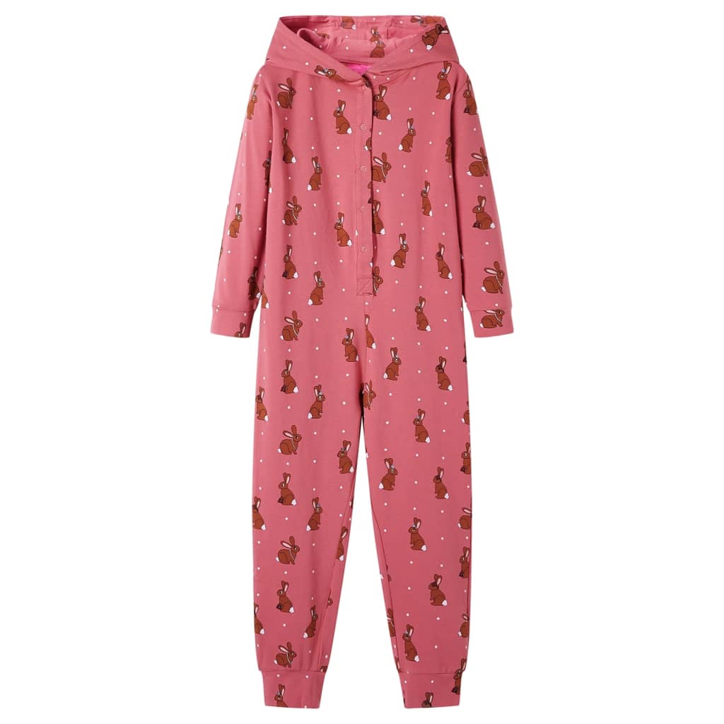Kids' Hooded Onesie Old Pink 116 - Merlin Deals