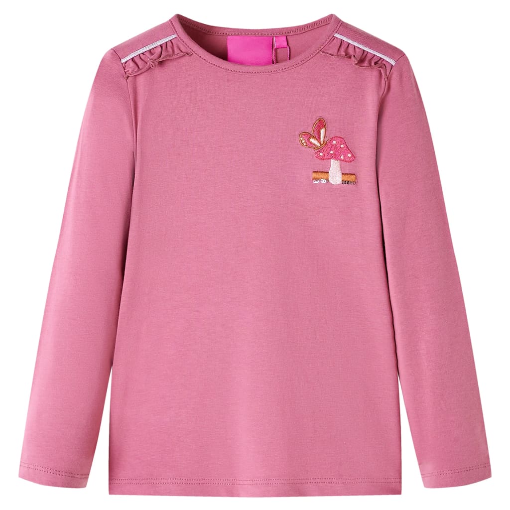Kids' T-shirt with Long Sleeves Raspberry 104 - Discount Dealers