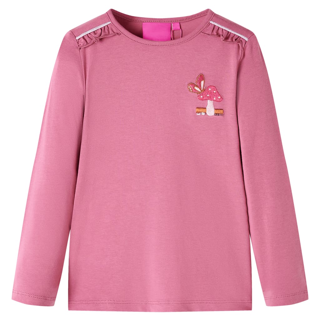 Kids' T-shirt with Long Sleeves Raspberry 116 - Millennium Furniture