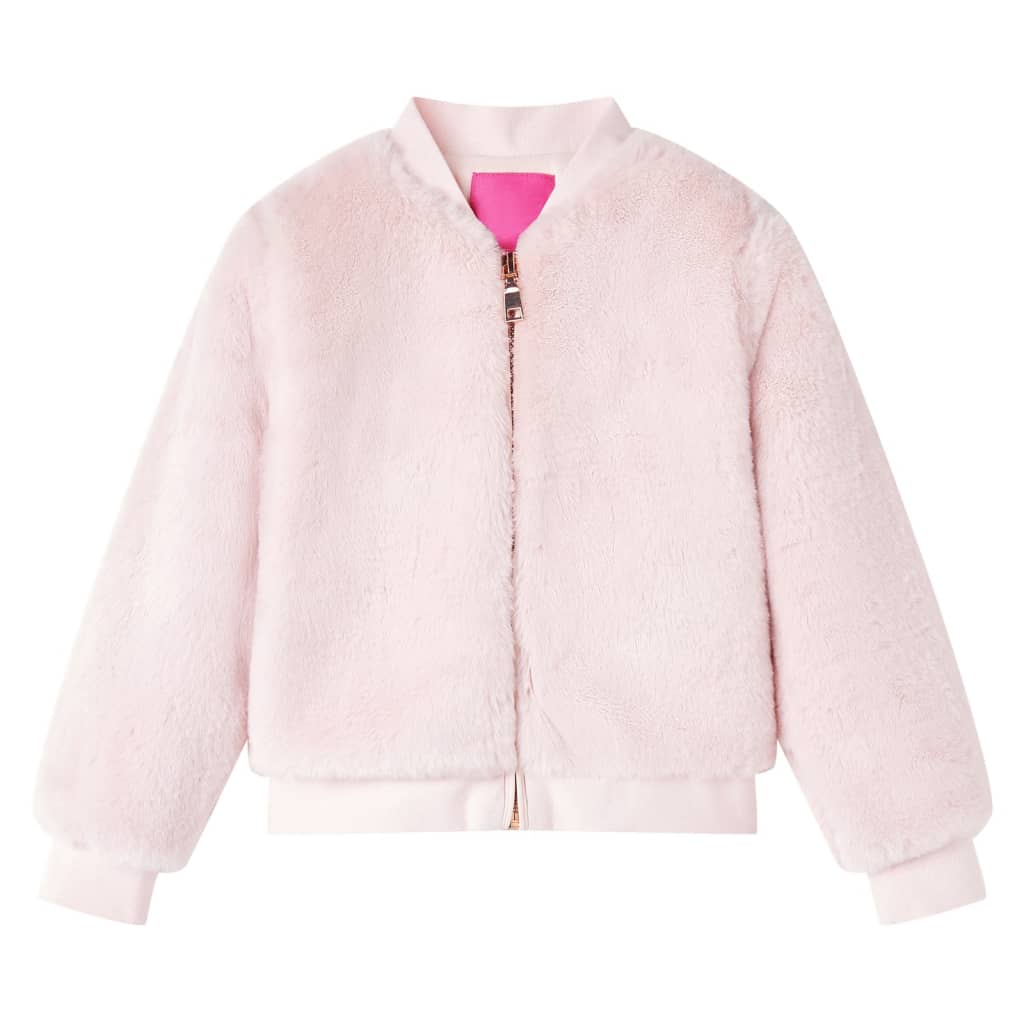 Kids' Jacket Faux Fur Soft Pink 128 - All Things Good
