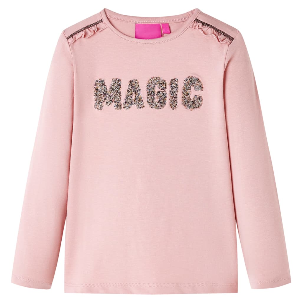 Kids' T-shirt with Long Sleeves Light Pink 116 - All Things Good