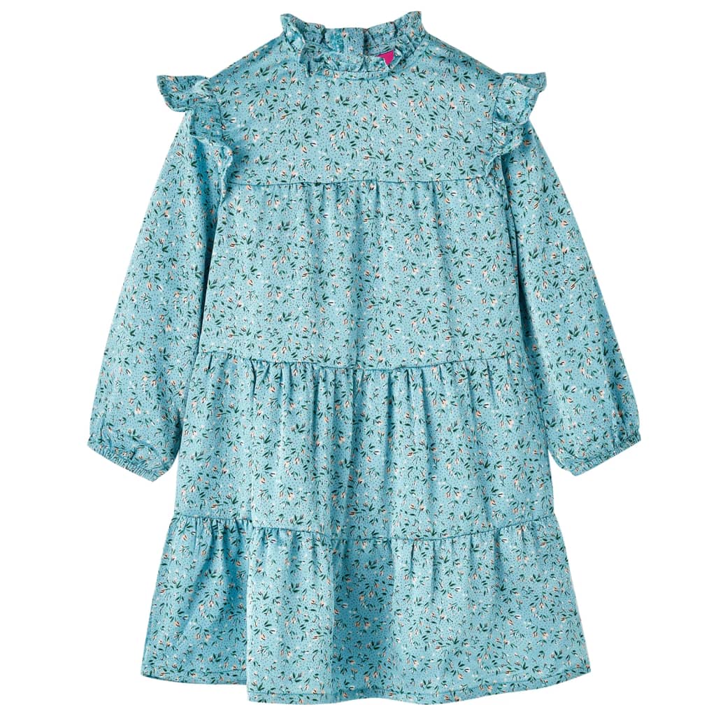Kids' Dress with Long Sleeves Blue 128 - Sid & Sam