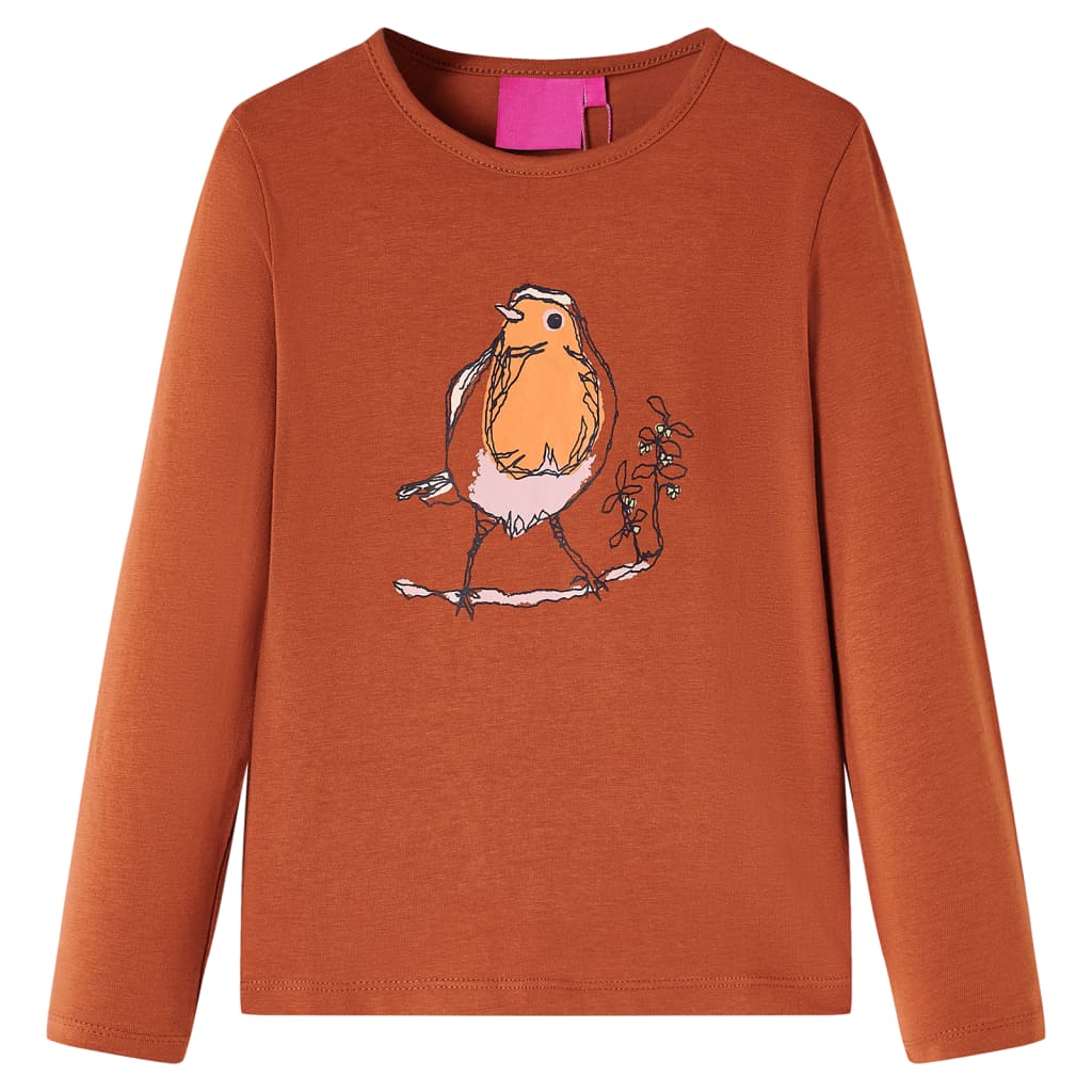 Kids' T-shirt with Long Sleeves Cognac 104 - Discount Dealers