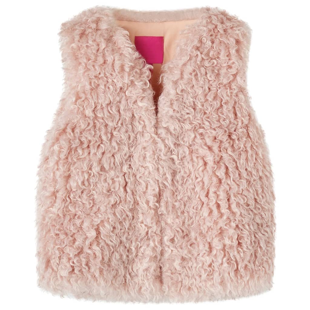 Kids' Vest Faux Fur Light Pink 92 - Style and Chic