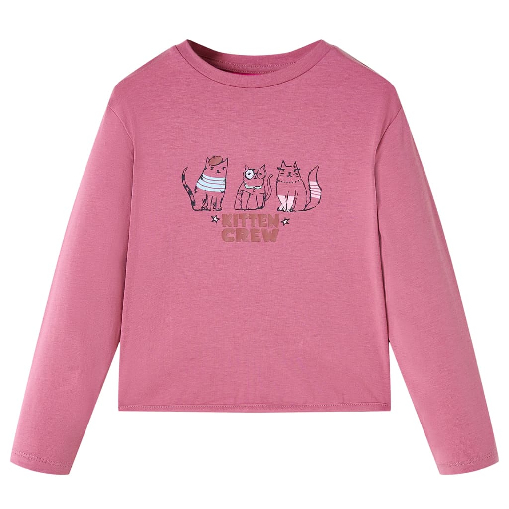 Kids' T-shirt with Long Sleeves Raspberry 128 - Direct Imports