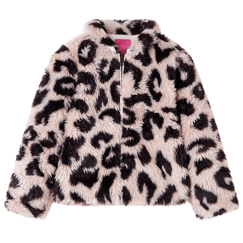Kids' Coat Faux Fur Light Pink 128 - The Home Maker