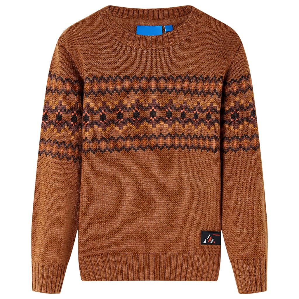 Kids' Sweater Knitted Cognac 92 - Sid & Sam