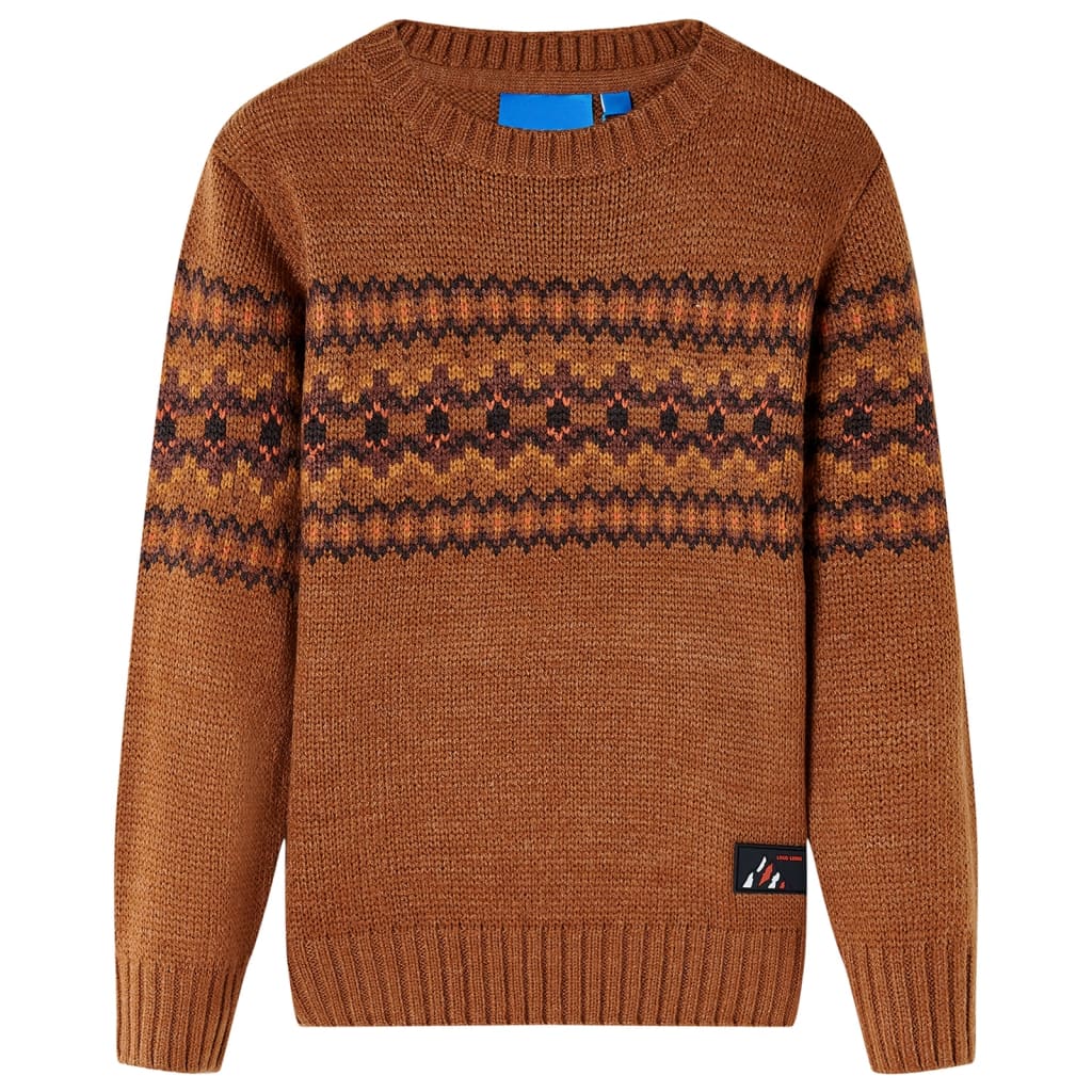 Kids' Sweater Knitted Cognac 116 - All Things Good