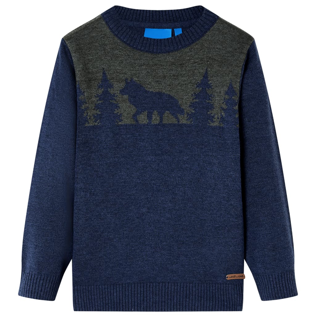 Kids' Sweater Knitted Navy 104 - All Things Good