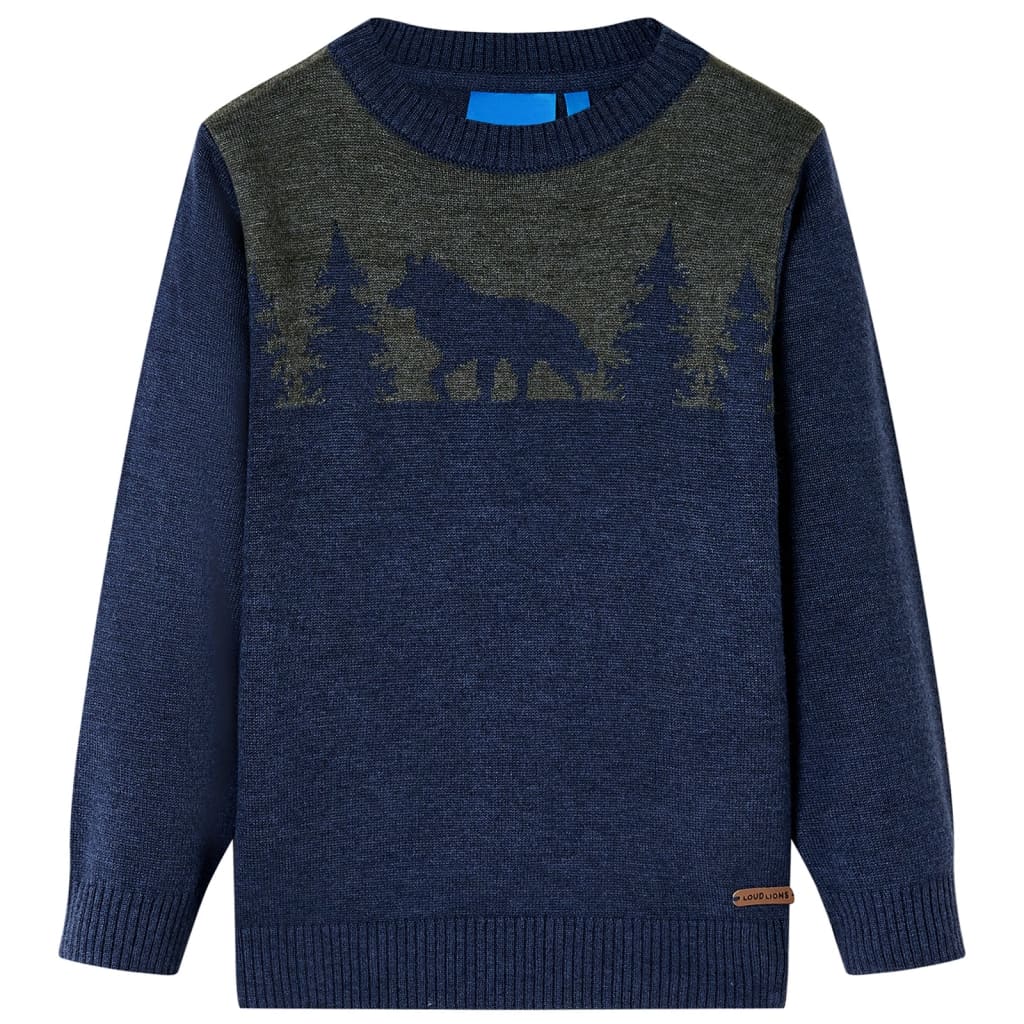 Kids' Sweater Knitted Navy 116 - Merkel Designers