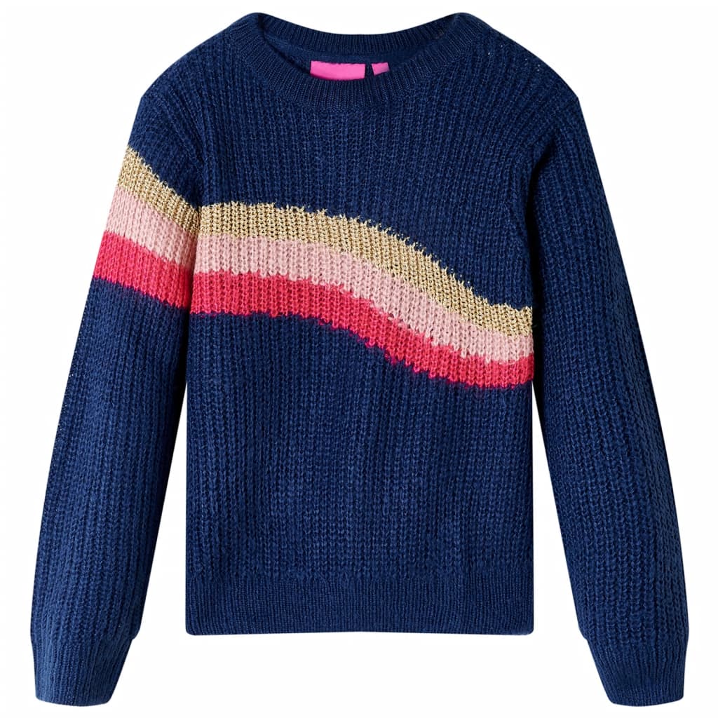 Kids' Sweater Knitted Navy 128 - Merlin Deals