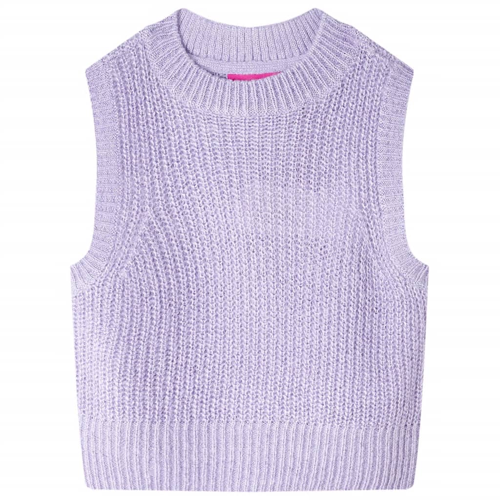 Kids' Sweater Vest Knitted Light Lilac 92 - Merkel Designers