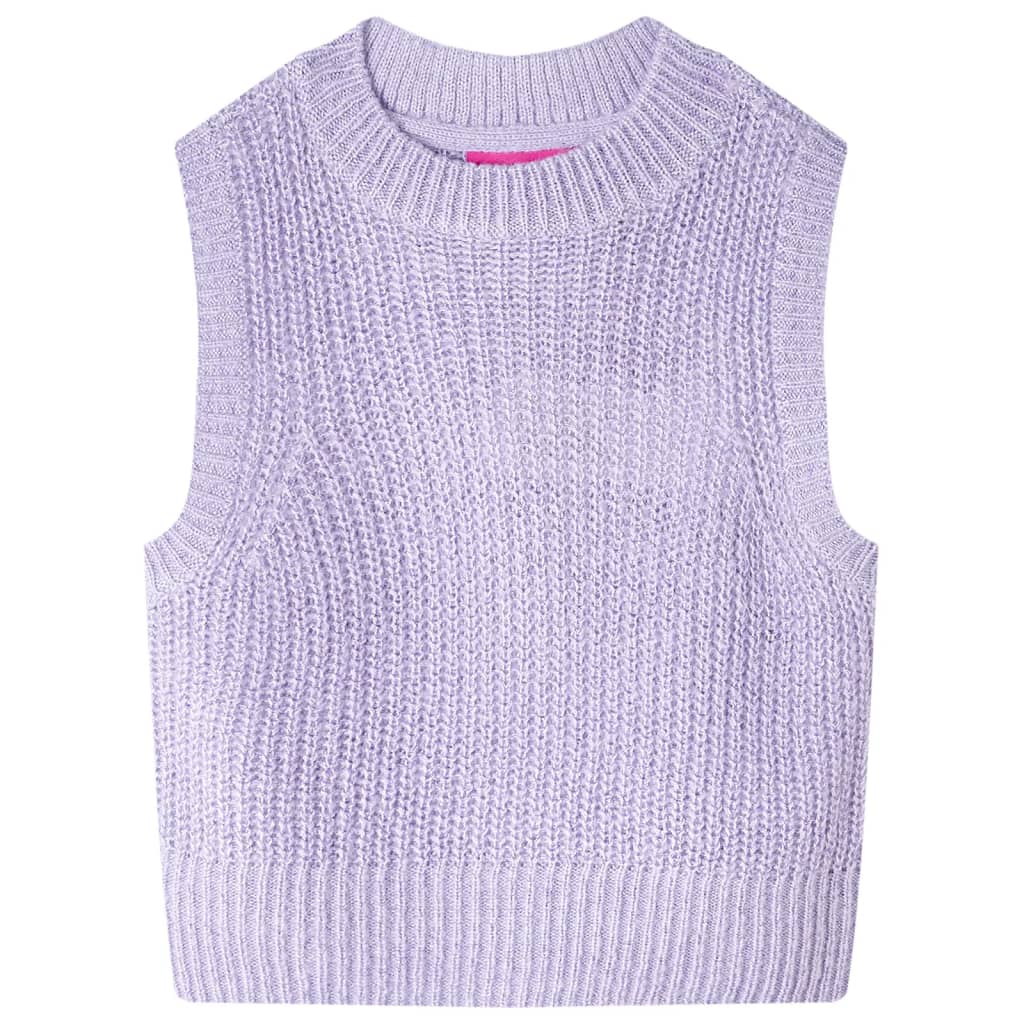 Kids' Sweater Vest Knitted Light Lilac 104 - Merkel Designers