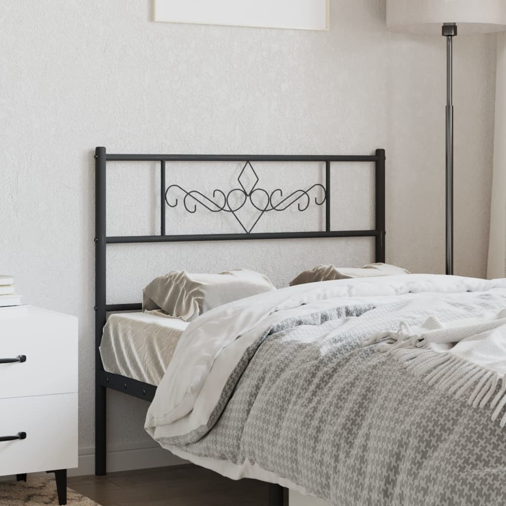 Metal Headboard Black 90cm - Sid & Sam