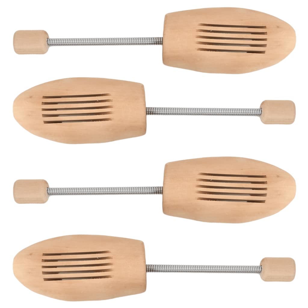 Shoe Trees 2 Pairs EU 35-38 Solid Wood Lotus - Direct Imports