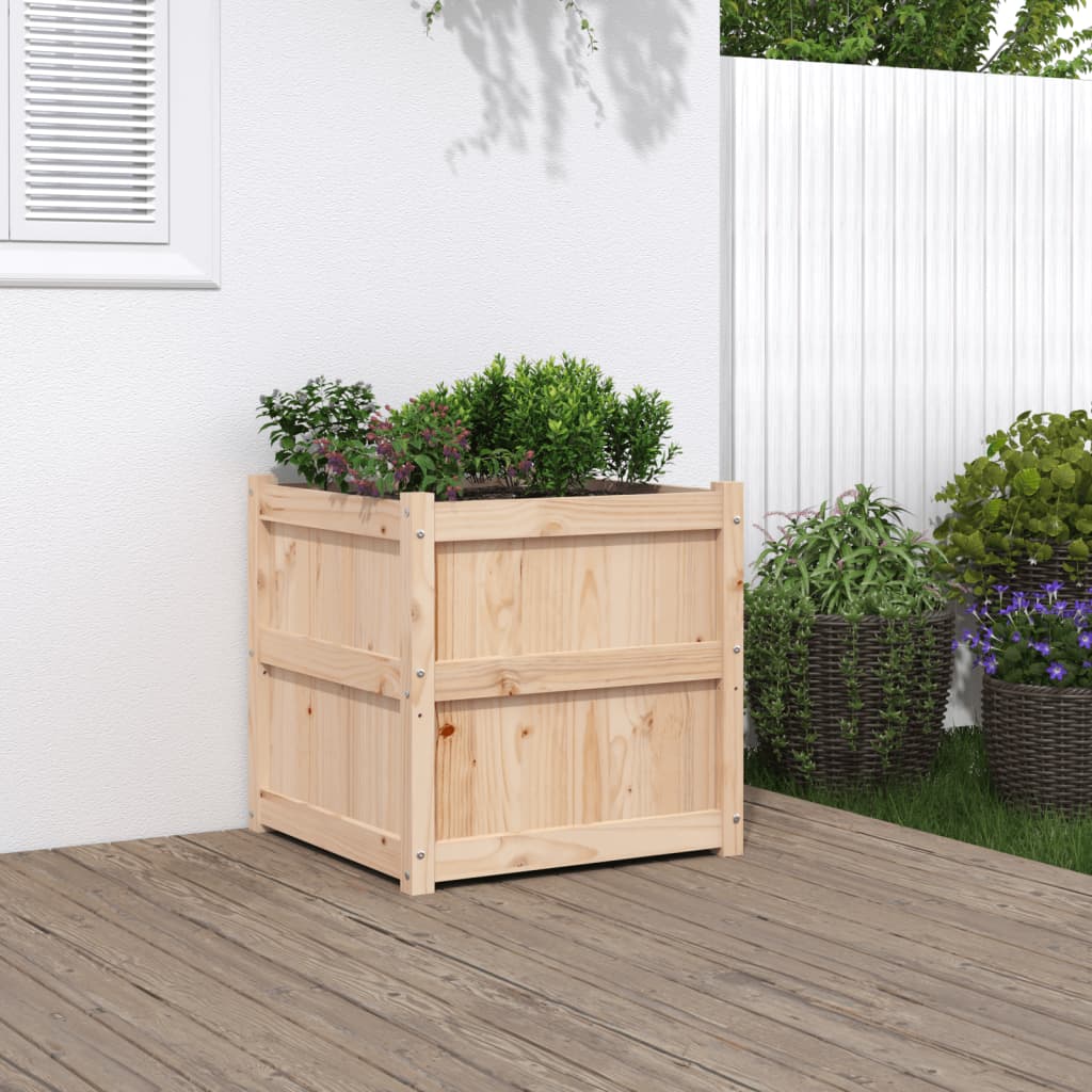 Garden Planter 60x60x60 cm Solid Wood Pine - Direct Imports