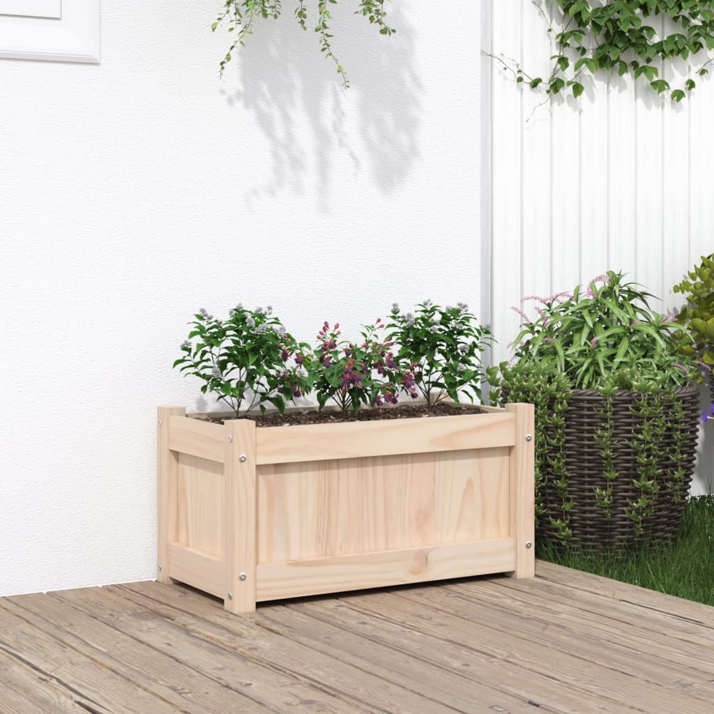 Garden Planter 60x31x31 cm Solid Wood Pine - Millennium Furniture
