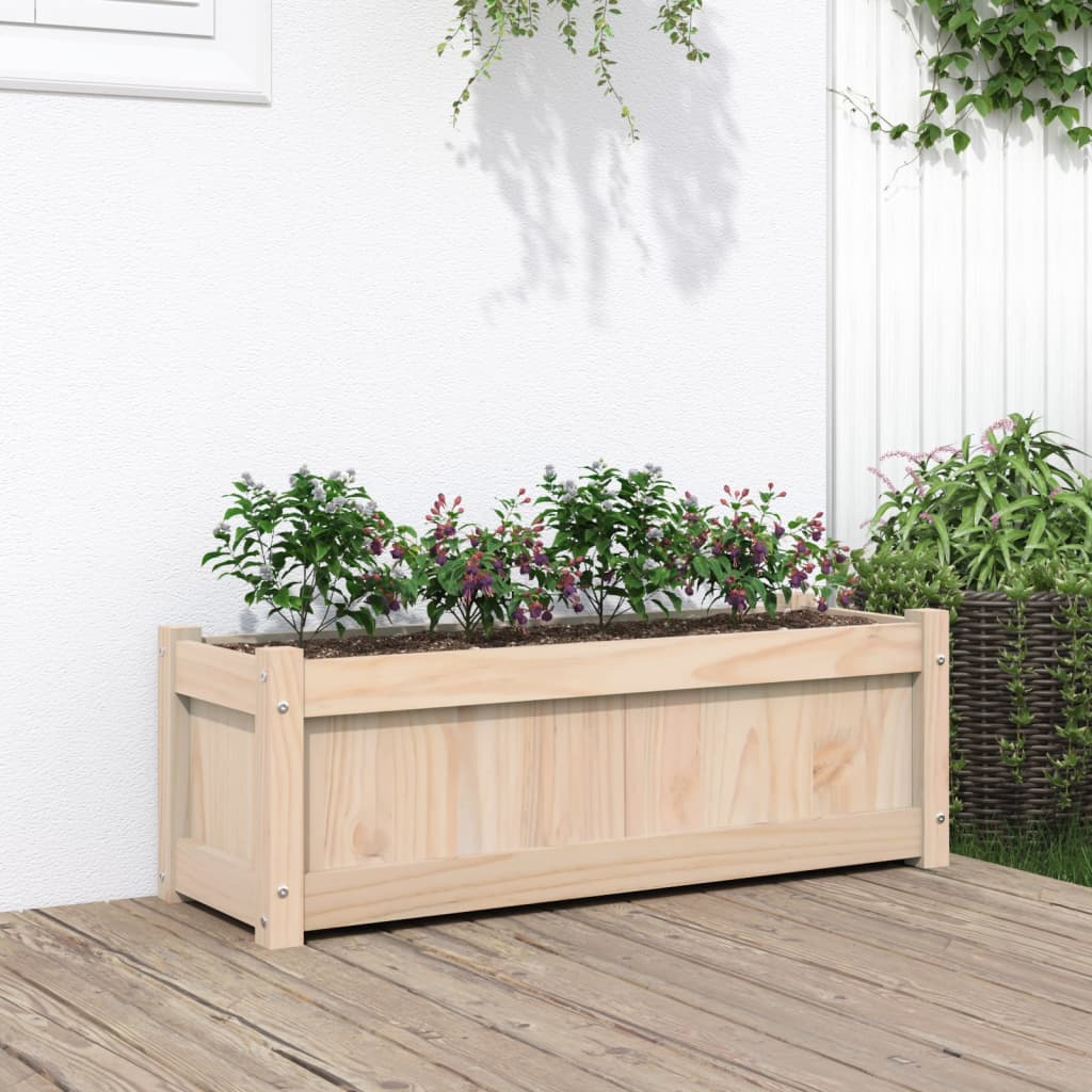 Garden Planter 90x31x31 cm Solid Wood Pine - Merlin Deals