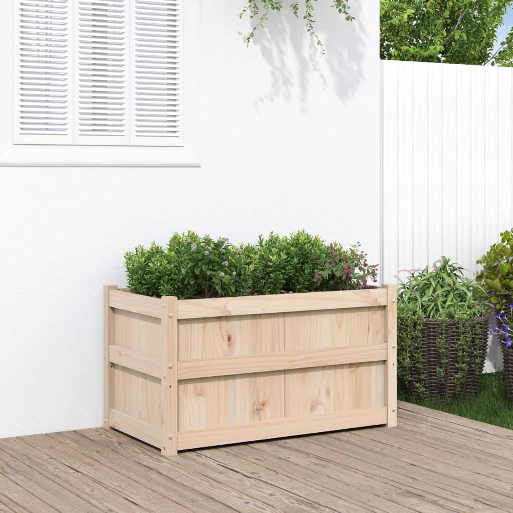 Garden Planter 90x50x50 cm Solid Wood Pine - Casper Homes
