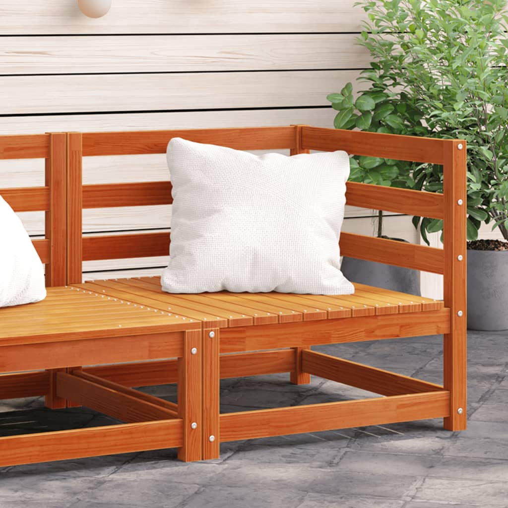 Garden Sofa Corner Wax Brown 70x70x67 cm Solid Wood Pine - Brittle & Co
