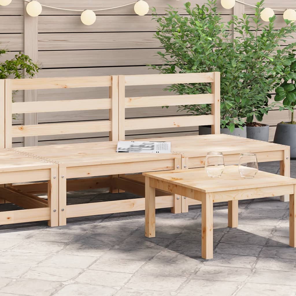 Garden Sofas Armless 2 pcs 70x70x67 cm Solid Wood Pine - All Things Good