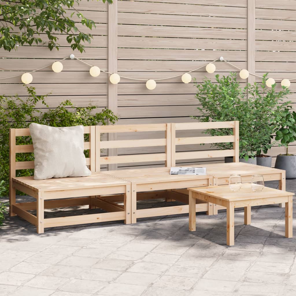 Garden Sofas Armless 3 pcs 70x70x67 cm Solid Wood Pine - All Things Good