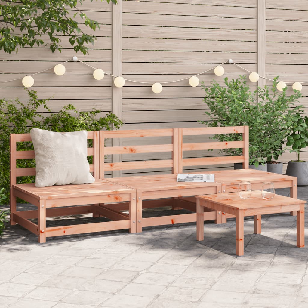 Garden Sofas Armless 3 pcs 70x70x67 cm Solid Wood Douglas - Brittle & Co