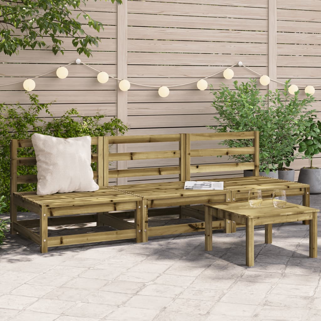 Garden Sofas Armless 3 pcs 70x70x67 cm Impregnated Wood Pine - Style and Chic