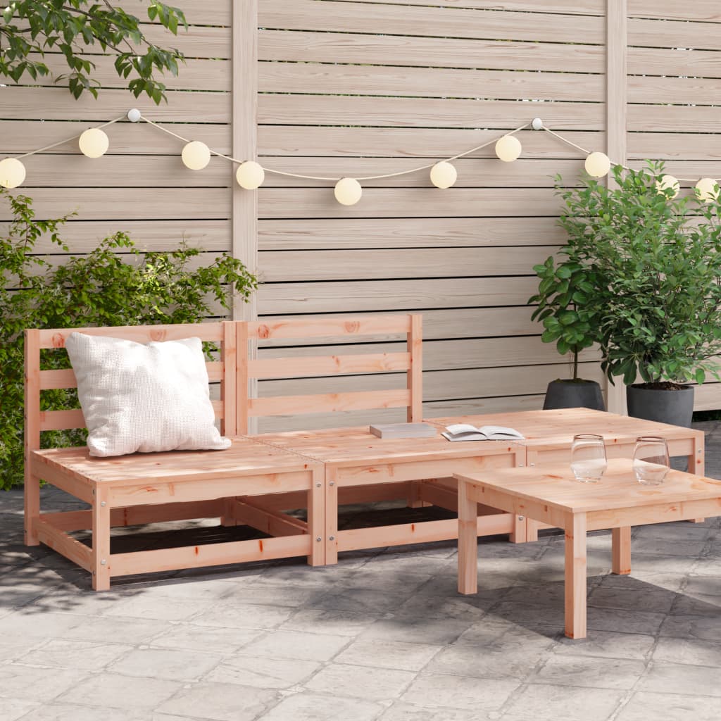 Garden Sofa Armless with Footstool Solid Wood Douglas - All Things Good