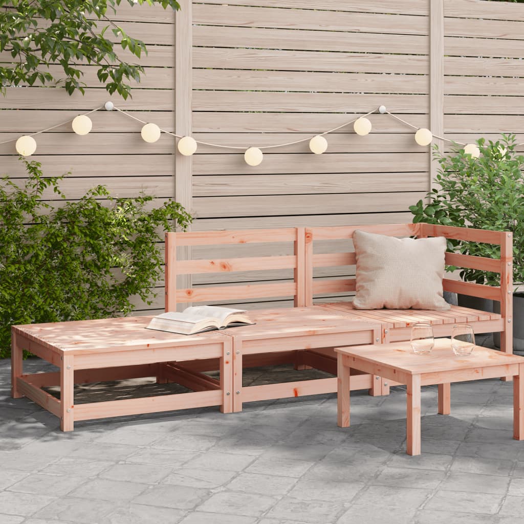 Garden Sofa with Footstool 2-Seater Solid Wood Douglas - All Things Good